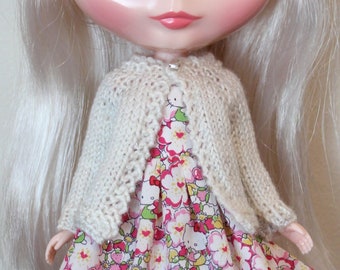 BLYTHE doll knit sweater - warm white sparkle wool