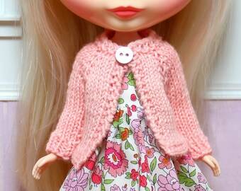 BLYTHE doll knit sweater - soft peach wool