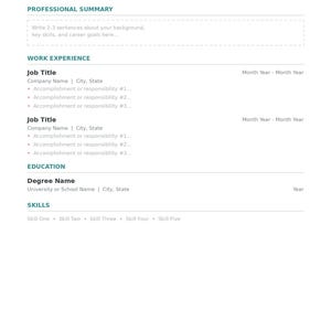 Modern CV-mall, redigerbar CV-mall utskrivbar, professionell ensidig CV-design, digital nedladdning av jobbansökan/CV