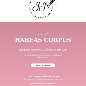 Habeas Corpus Guide Immigration Detention | DIY Information Kit Engelska | ICE Detention Help