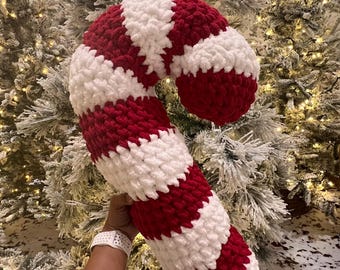 Almohada de bastón de caramelo hecha a mano