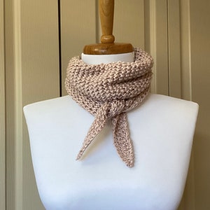 Hand knit bandana, shawl, wrap, scarf image 4
