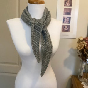 Hand knit bandana, shawl, wrap, scarf image 1