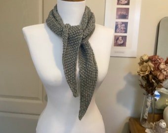 Hand knit bandana, shawl, wrap, scarf