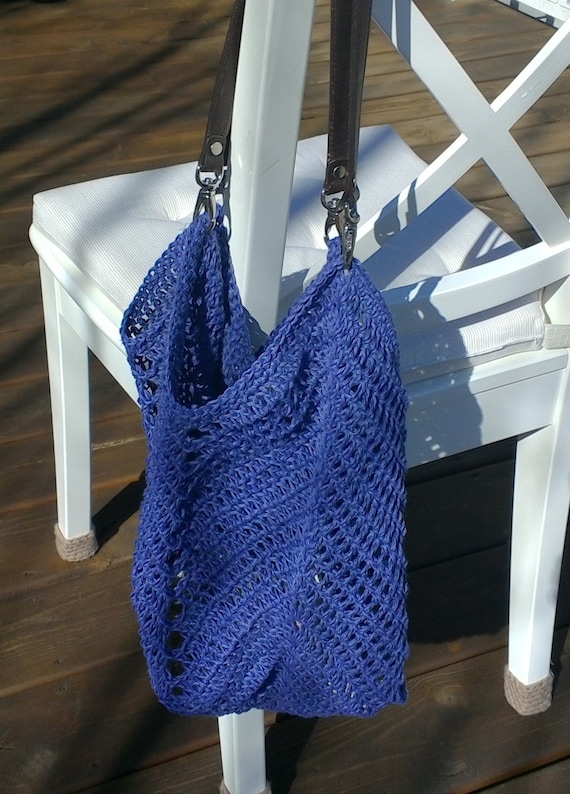 Crochet Cáñamo Boho Bolsa Bolsa de playa | Etsy México