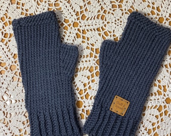 Hand knit fingerless gloves, mitts, mittens