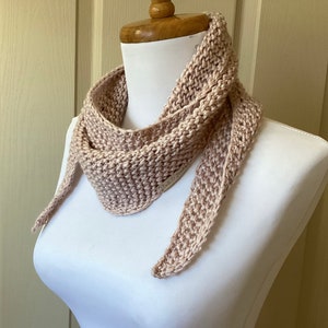 Hand knit bandana, shawl, wrap, scarf image 3