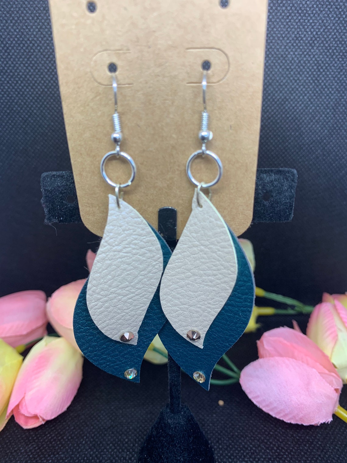 Faux Leather Earrings Etsy