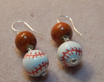 Baseball or Softball Earrings, Sports Mom Earrings