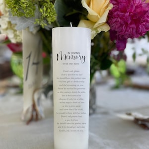 Wedding Memorial Candle – In Loving Memory of Mom, Dad, or Grandparents – Remembrance Candle for Ceremony