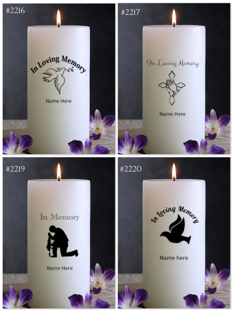 Sympathy Gifts Personalized Candles to Pay Tribute to a Etsy