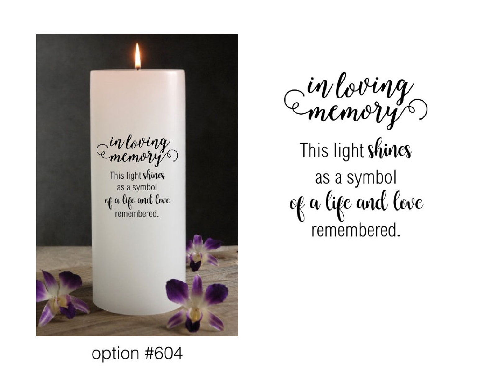 In Memory Candles for Weddings Etsy