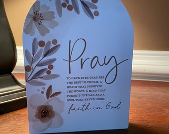 Floral Decorative Sign with a Prayer Verse