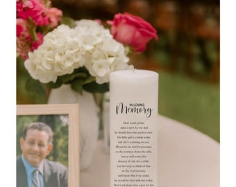 Memorial Wedding Candle, Remembrance Ceremony Candle
