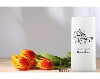Personalized Memorial Candle – In Loving Memory Keepsake, Sympathy Gift