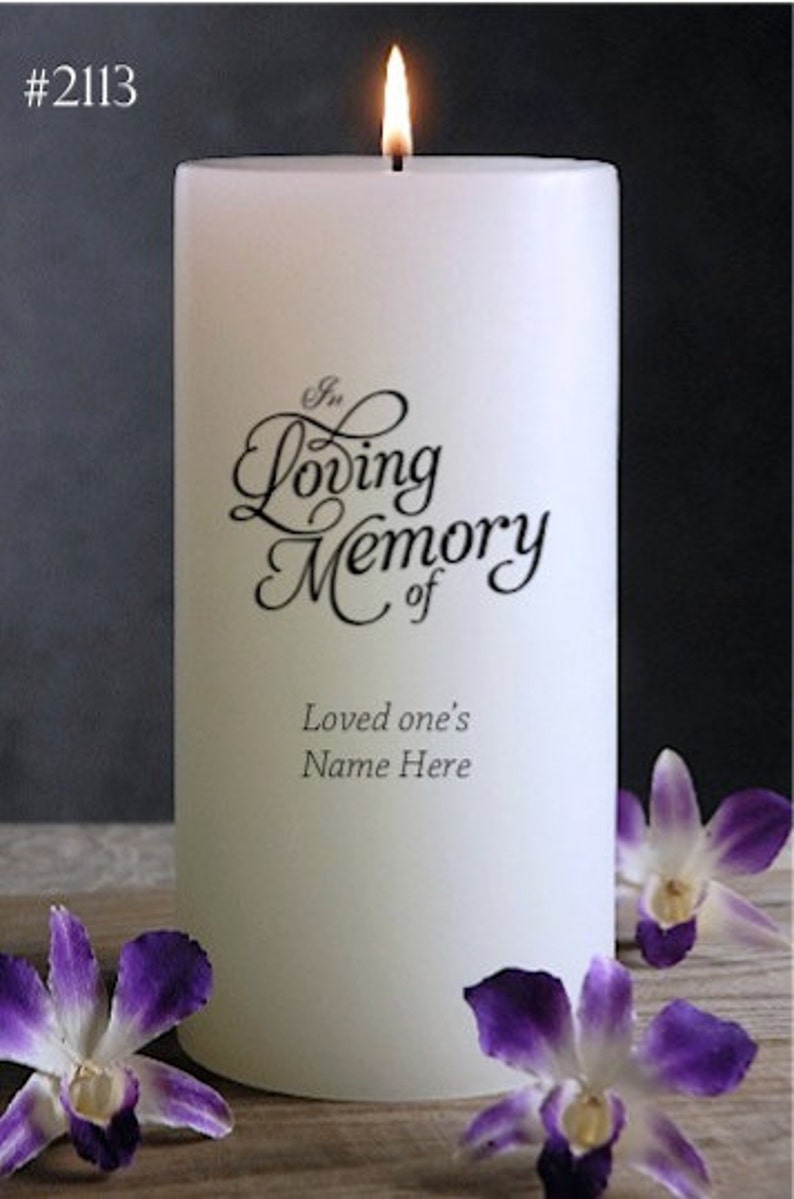 Sympathy Gifts Personalized Candles to Pay Tribute to a Etsy