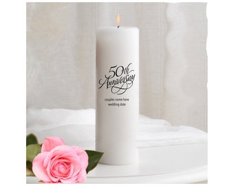 Candles - 50th Wedding Anniversary Unity Candle 3" x 9"