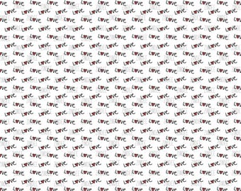 Handwriting Heart Love seamless (vinyl)  printed ADHESIVE vinyl OR Heat transfer vinyl- HTV