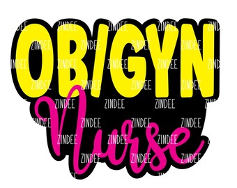 OBGYN Nurse Acrylic BLANK and matching UVDTF sticker (2 inch) No Hole Badge Reel Acrylic Blank and uvdtf decal set