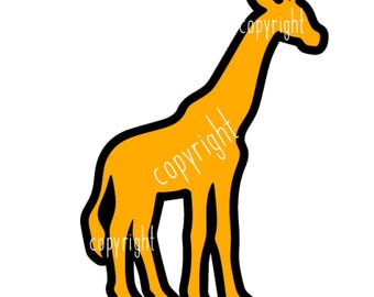 plik do cięcia żyrafy SVG, DXF, plik do cięcia, projekt gotowy na winyl, plik SVG, plik sylwetki, plik cricut, gotowy do cięcia
