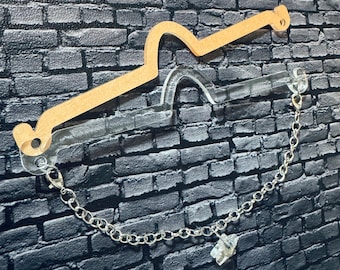 Rearview Mirror Charm Holder- Clear Acrylic- set of 10