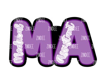 Medical Assistant Acrylic Blank- Sticker- UV DTF (2 inch) NO Hole