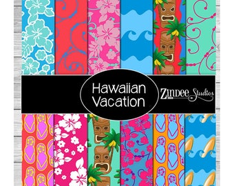 Hawaiian Vacation printed vinyl, adhesive vinyl, heat transfer vinyl, pattern heat transfer, printed HTV or ADHESIVE