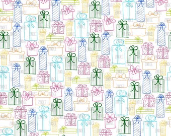 Colorful Sketch Presents seamless (vinyl)  printed ADHESIVE vinyl OR Heat transfer vinyl- HTV
