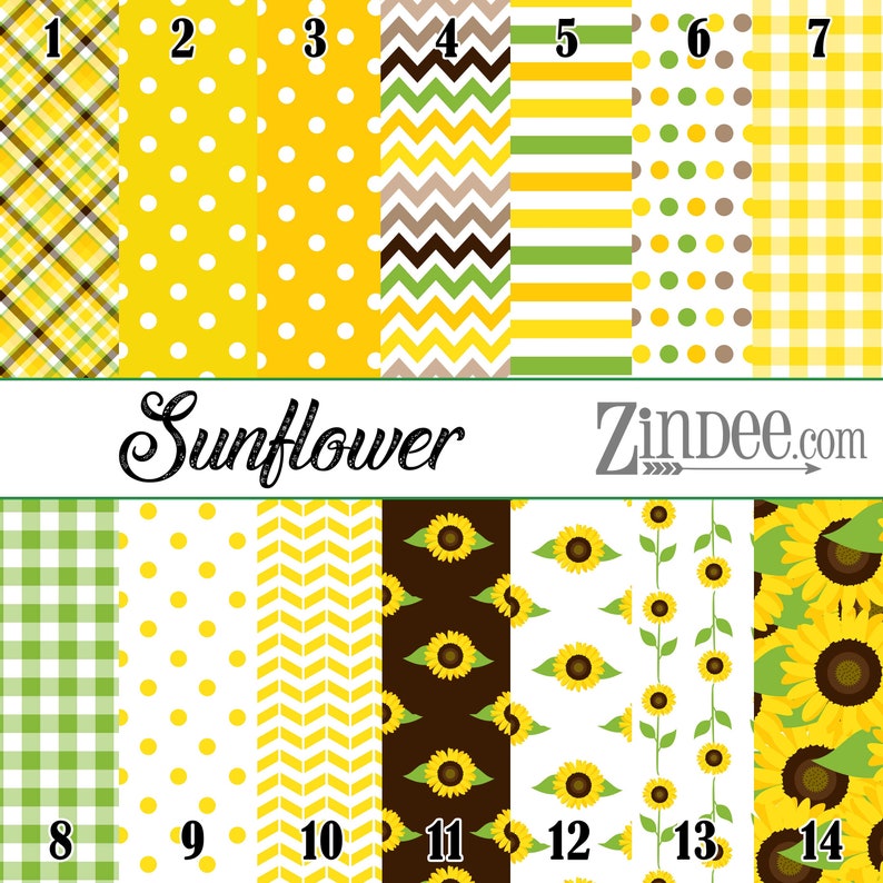Sunflower pattern, printed vinyl, adhesive vinyl, heat transfer vinyl, pattern heat transfer, printed HTV or ADHESIVE image 1