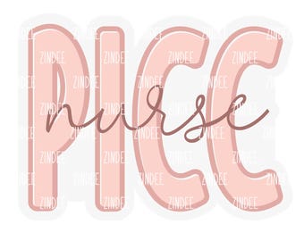 PICC Nurse Acrylic BLANK and matching UVDTF sticker (2 inch) No Hole Badge Reel Acrylic Blank and uvdtf decal set