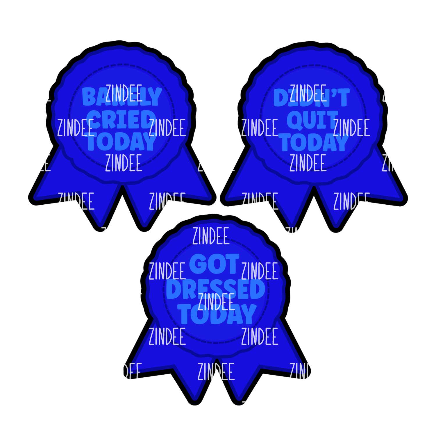 Award Ribbon Acrylic BLANK and Matching UVDTF Sticker (2 Inch) NO Hole ...