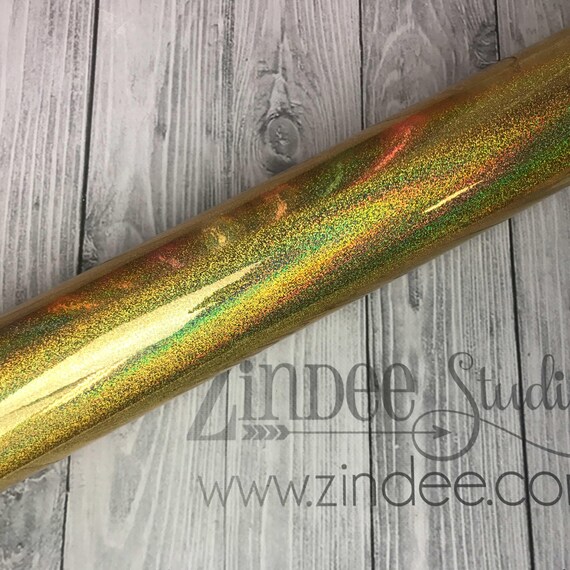 Gold Holographic Glitter Adhesive Vinyl, 651 Equivalent, Oracal, Vinyl,  Sticky Vinyl, Glitter Adhesive Vinyl, Vinyl for Crafts 