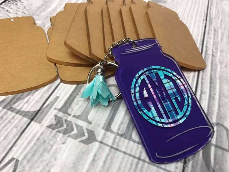 Acrylic Keychain Blanks SET OF 10 CLEAR Acrylic Blanks Etsy