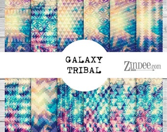 Galaxy tribal patterned vinyl, printed vinyl, adhesive vinyl, heat transfer vinyl, pattern heat transfer, printed HTV or ADHESIVE