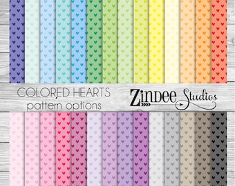 Colorful hearts printed vinyl, adhesive vinyl, heat transfer vinyl, pattern heat transfer, printed HTV or ADHESIVE