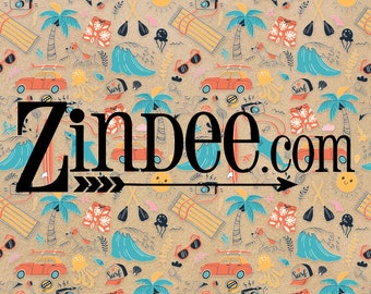 Beach Day vinyl heat transfer vinyl or adhesive vinyl, heat transfer vinyl, pattern heat transfer, printed HTV or ADHESIVE
