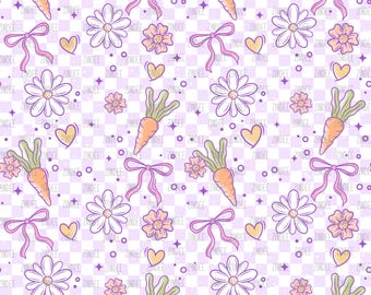 Easter Coquette seamless (vinyl)  printed ADHESIVE vinyl OR Heat transfer vinyl- HTV