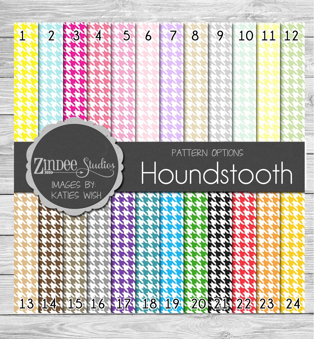 Houndstooth Vinyl Printed Vinyl, Adhesive Vinyl, Heat Transfer Vinyl