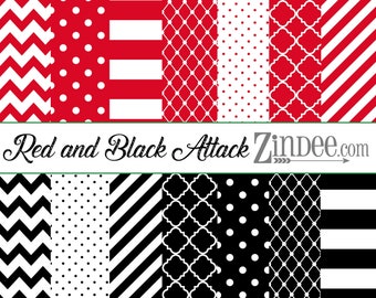 Red and black attack, adhesive vinyl, heat transfer vinyl, pattern heat transfer, printed HTV or ADHESIVE  lily
