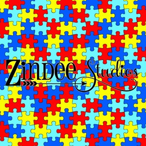 Autism Puzzle Piece Vinyl Heat Transfer Vinyl or Adhesive Vinyl ...