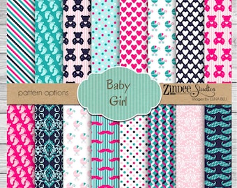 Baby girl, adhesive vinyl, heat transfer vinyl, pattern heat transfer, printed HTV or ADHESIVE lily bright pretty plaid