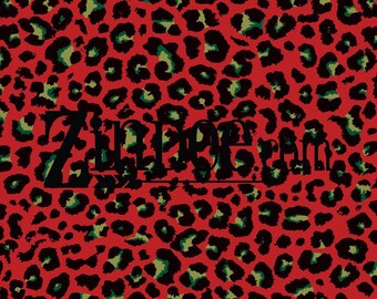 Christmas leopard red vinyl, printed vinyl, adhesive vinyl, heat transfer vinyl, pattern heat transfer, printed HTV or ADHESIVE, iron on