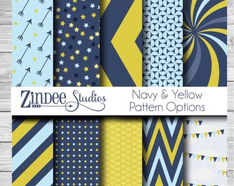 Navy and Yellow printed vinyl, adhesive vinyl, heat transfer vinyl, pattern heat transfer, printed HTV or ADHESIVE lily