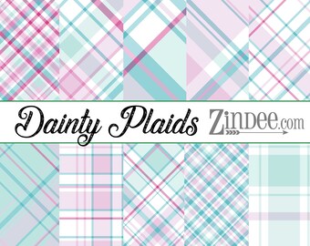 Dainty plaids printed vinyl, adhesive vinyl, heat transfer vinyl, pattern heat transfer, printed HTV or ADHESIVE lily