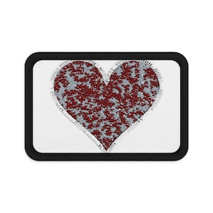 Brown Leopard Heart Embroidered Patch, Iron On Patch for Jackets, Bags and Denim, Coquette Aesthetic 3x2 Patch, Cute Gift for Her