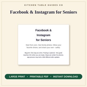 Facebook & Instagram for Seniors — From Zero to Posting Safely: Setup, Privacy Lockdown and Scam-Proofing