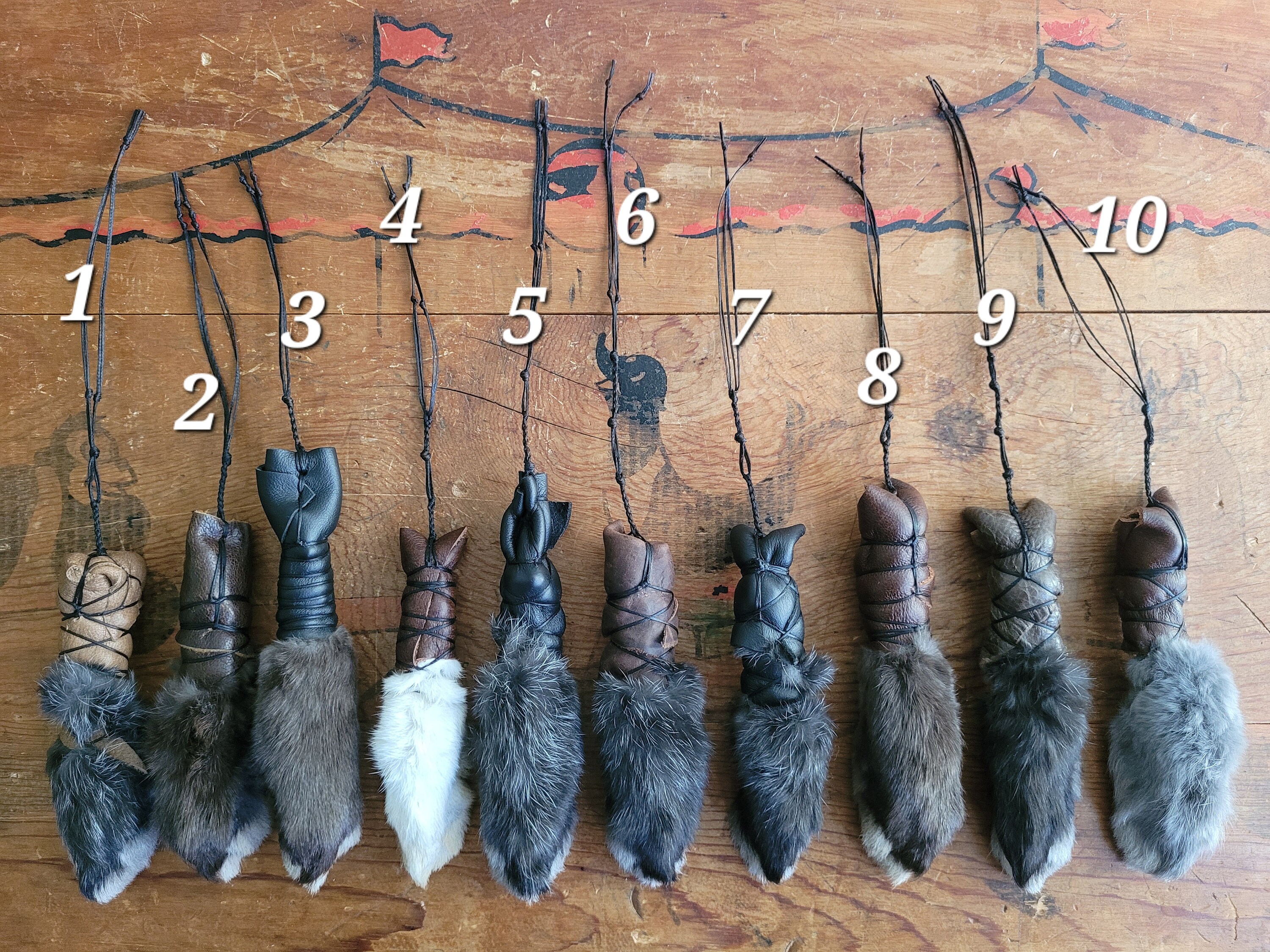 Leather Rabbit Foot Keychain Sustainably Sourced Hind Foot - Etsy