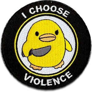 I Choose Violence Morale Patch | Funny Embroidered Hook & Loop Patch for Backpack, Hat, Plate Carrier, Jacket | Tactical Gift