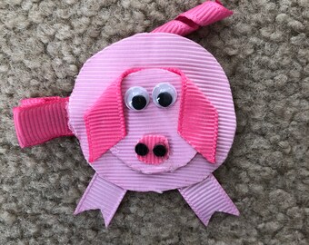Pig Hair Bow Clip Ribbon Character Sculpture - Disney Toy Story