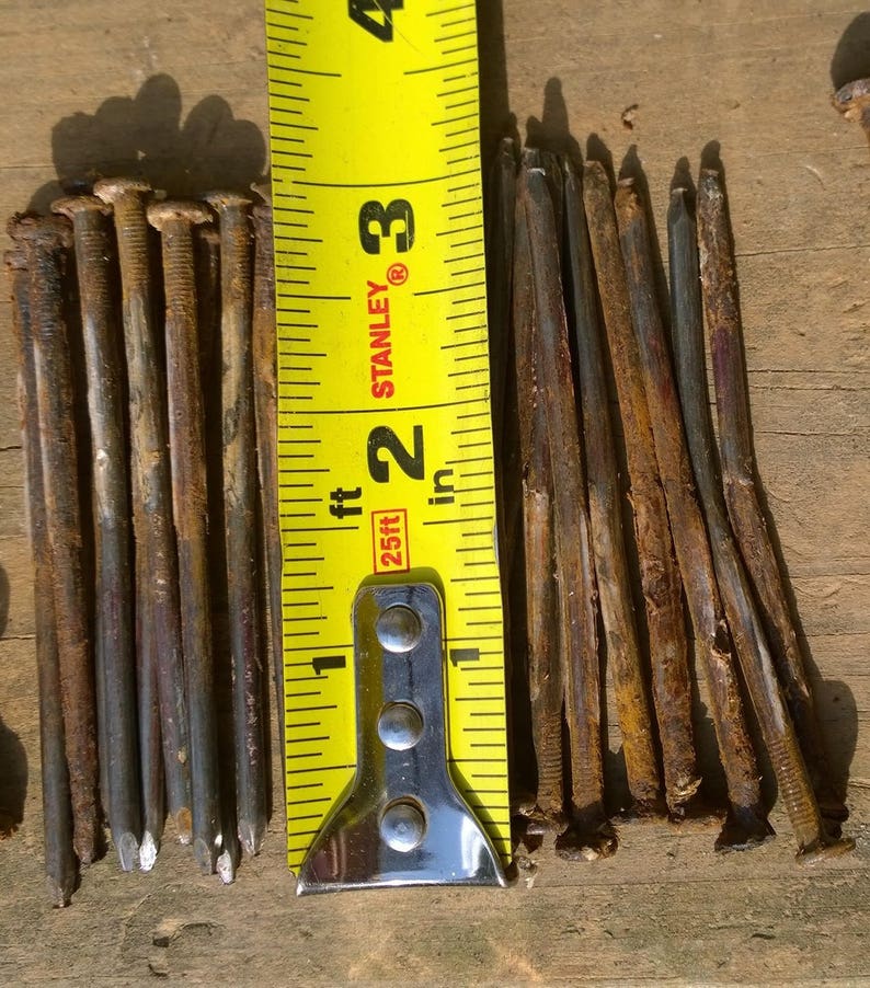 Reclaimed Rusty Nails Rustic Supply Supplies Crafts Art LOT of Etsy